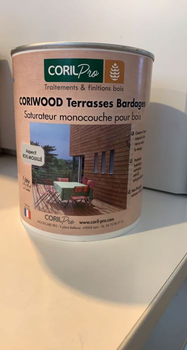 Saturateur bois monocouche CORIWOOD Terrasses 1L